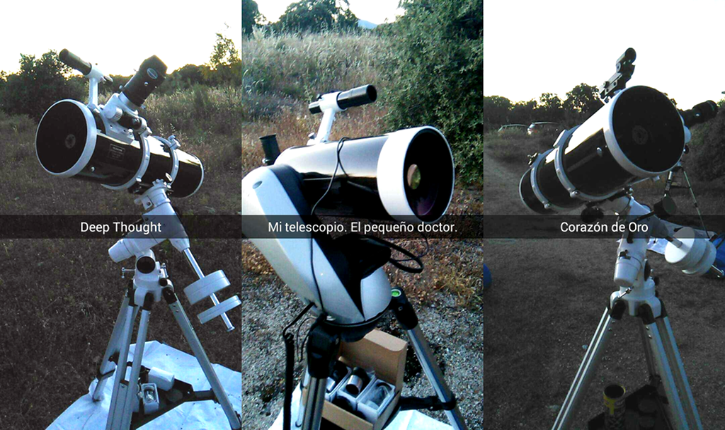 Los tres telescopios